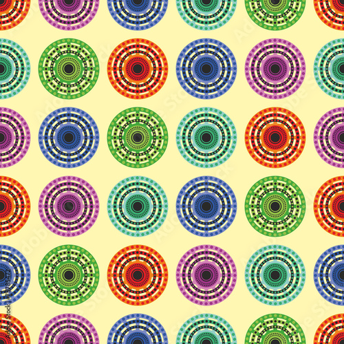 Retro seamless pattern with flowers