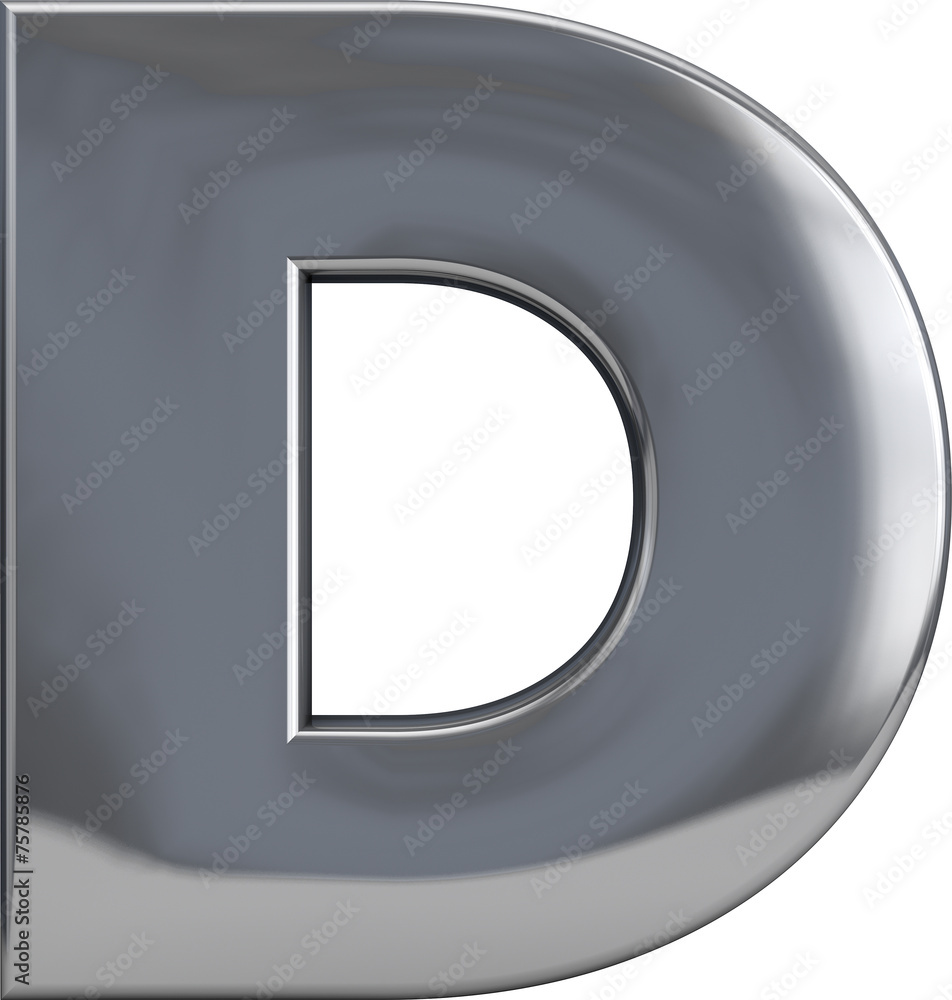 Metal Letter D