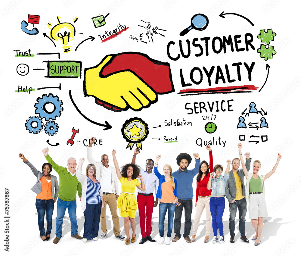 Customer Loyalty Service Support Care Trust Casual Concept Customer Loyalty Service Support Care Trust Casual Concept
