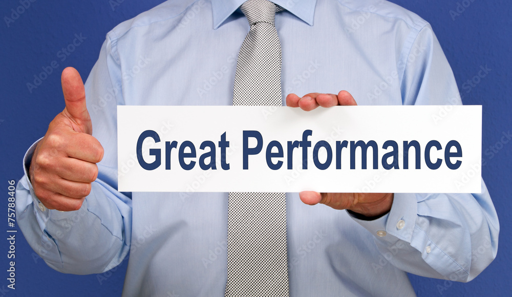 Great Performance Businessman with thumb up Great Performance Businessman with thumb up