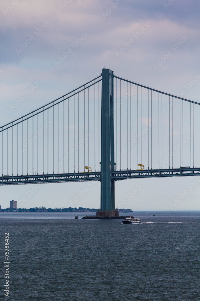 Naklejka premium Ferry Under Bridge