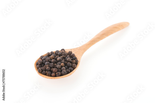 Black pepper isolated on white background