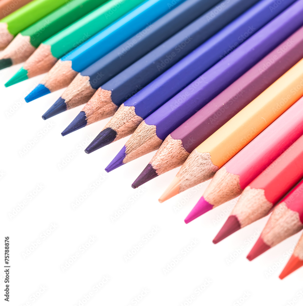 Color pencil isolated on white background Color pencil isolated on white background