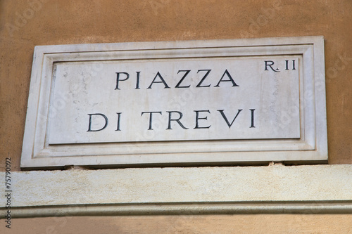 Targa di Piazza di Trevi - Roma