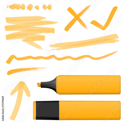 colored highlighter with markings