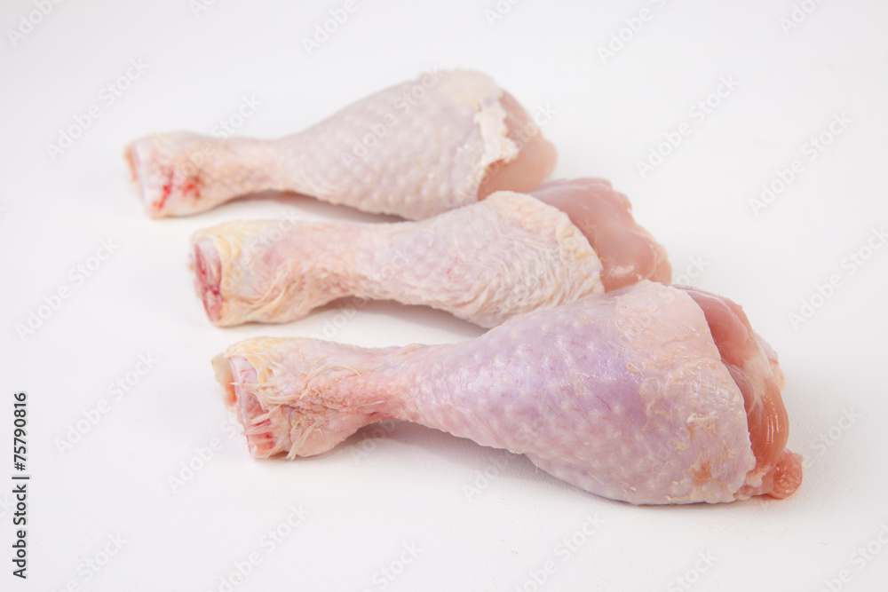 Raw chicken little legs