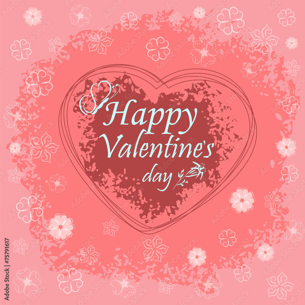 Happy valentines day greeting card design