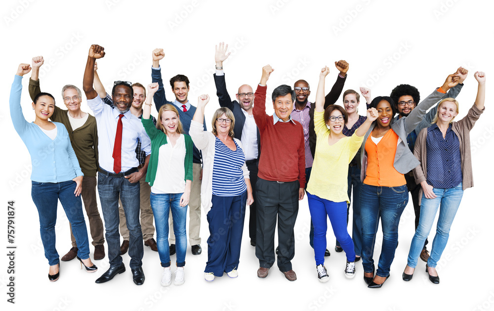 Obraz premium Diversity Casual Team Cheerful Success Community Concept