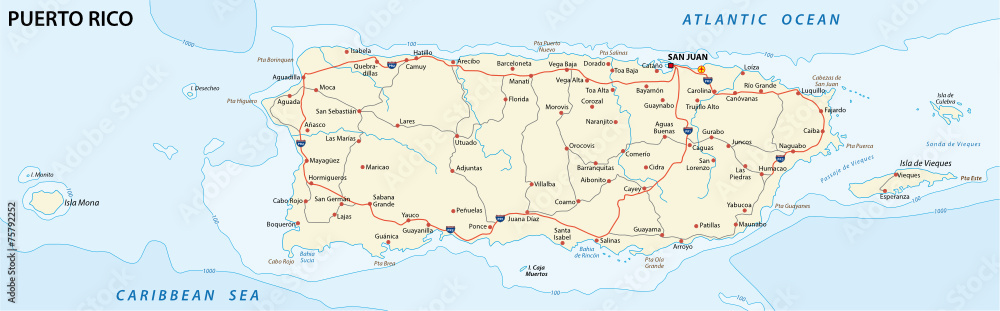 puerto rico road map