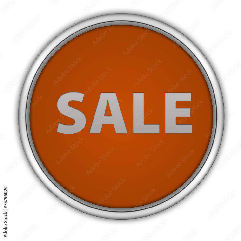 sale circular icon on white background sale circular icon on white background