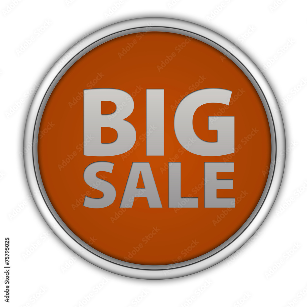 Big sale circular icon on white background Big sale circular icon on white background