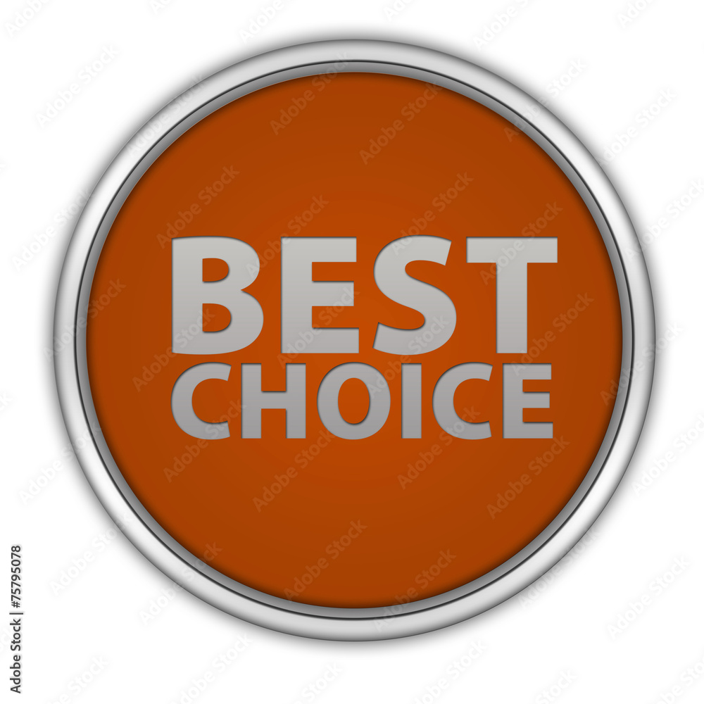 Best choice circular icon on white background Best choice circular icon on white background