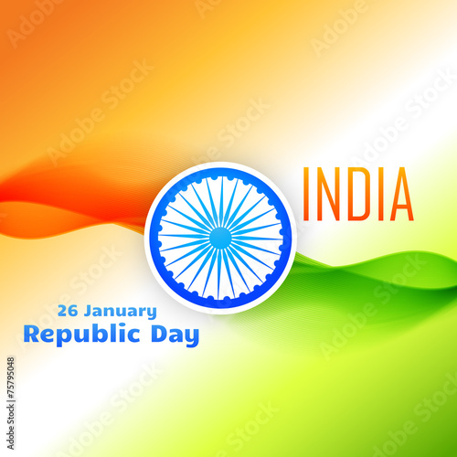 tri color indian flag design for republic day