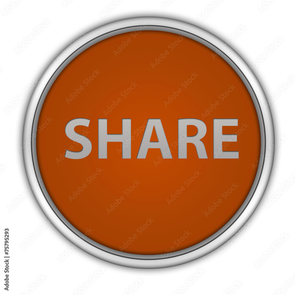 share circular icon on white background share circular icon on white background