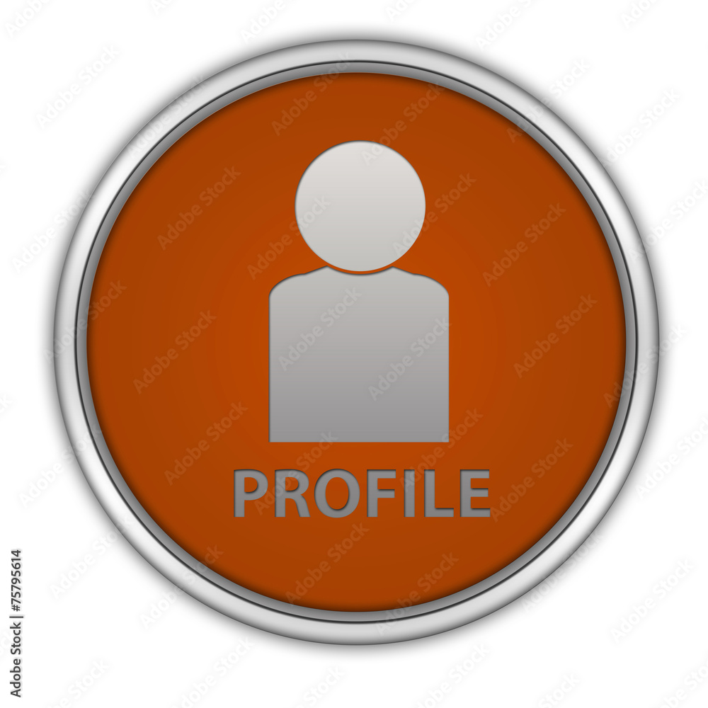 Profile circular icon on white background Profile circular icon on white background
