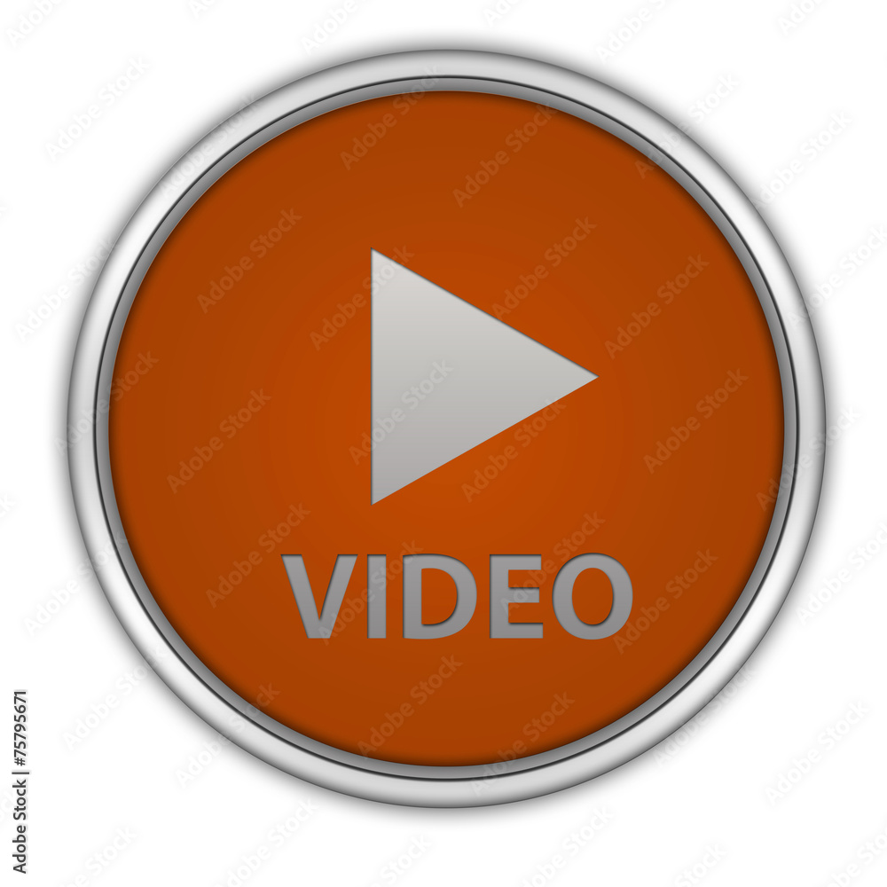 video circular icon on white background video circular icon on white background