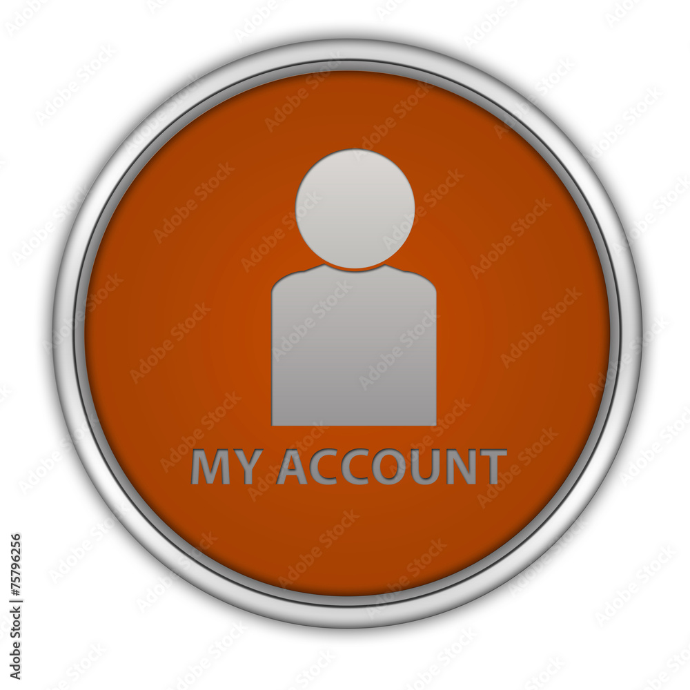 My account circular icon on white background My account circular icon on white background