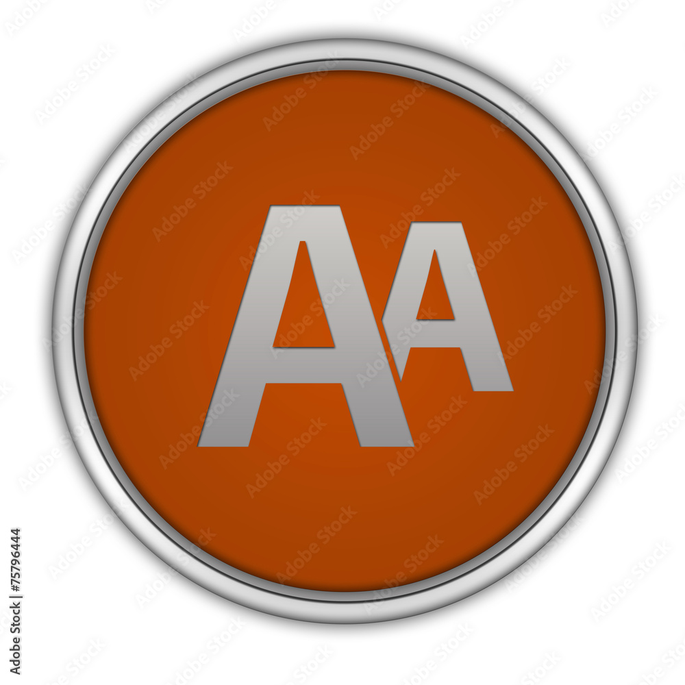 Alphabet circular icon on white background Alphabet circular icon on white background