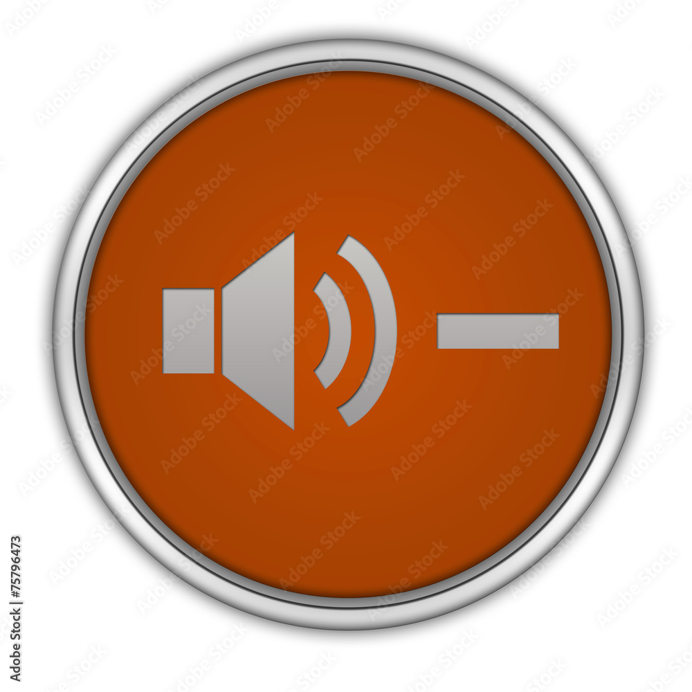 Volume circular icon on white background Volume circular icon on white background