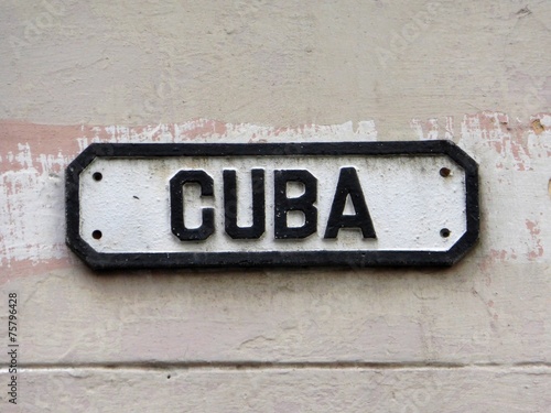 Photography Streetsign at Old Havana in Cuba