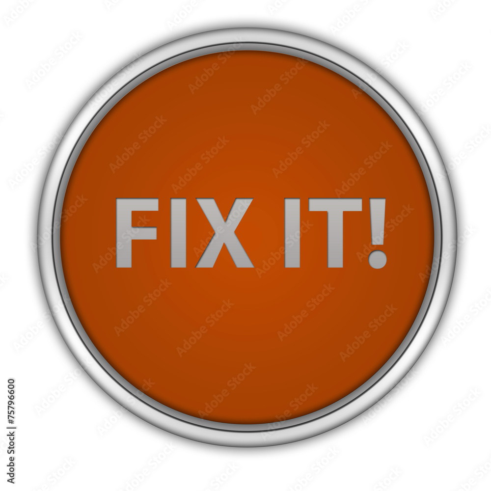 Fix it circular icon on white background Fix it circular icon on white background