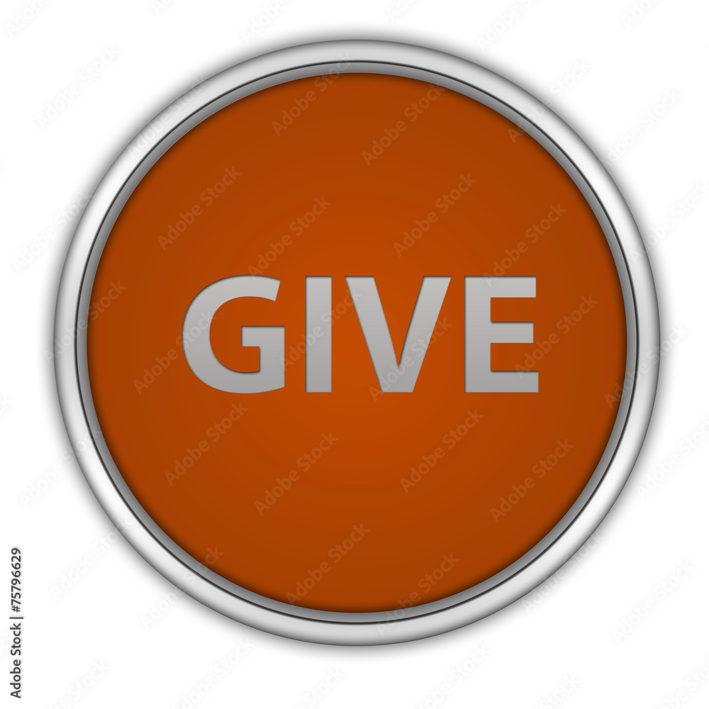 Give circular icon on white background Give circular icon on white background