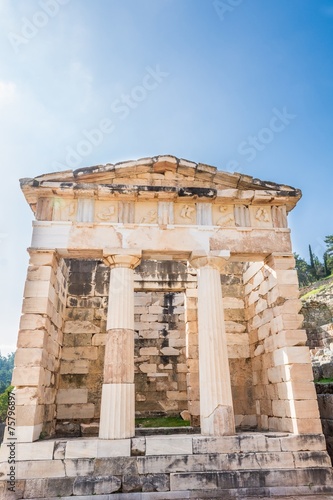 The Athenian Treasury at Delphi, Greece