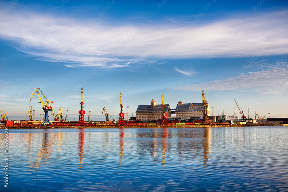 Commercial port in Kaliningrad