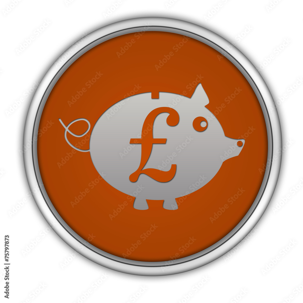 pound pig circular icon on white background pound pig circular icon on white background
