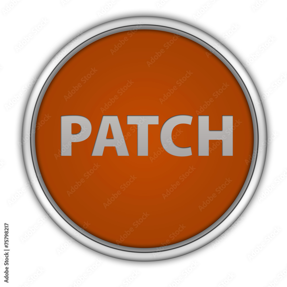Patch circular icon on white background Patch circular icon on white background