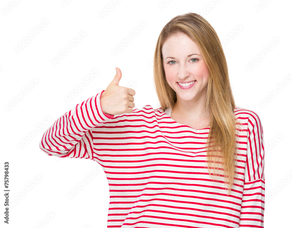 Woman with thumb up Woman with thumb up