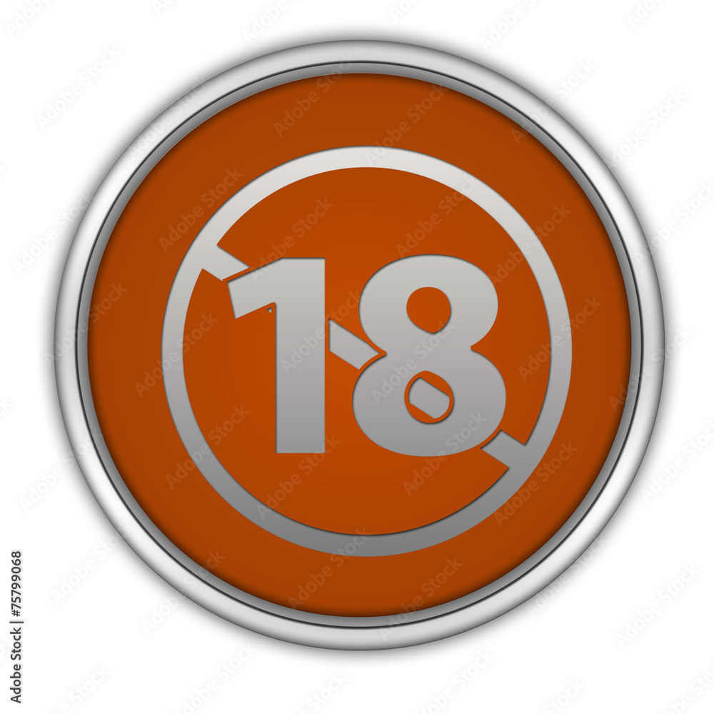 18 circular icon on white background 18 circular icon on white background