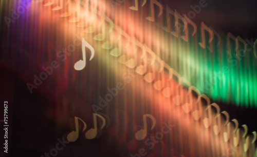 Defocused note melody background   Bokeh   for song