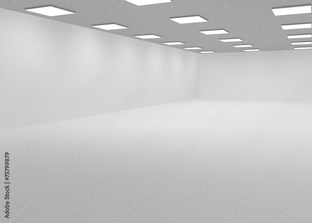 White empty office space White empty office space
