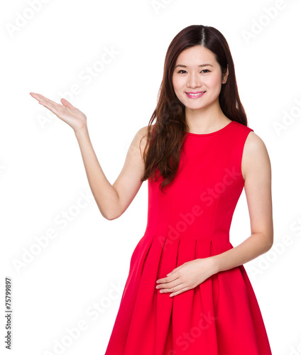 Konstfotografi Woman with open hand palm