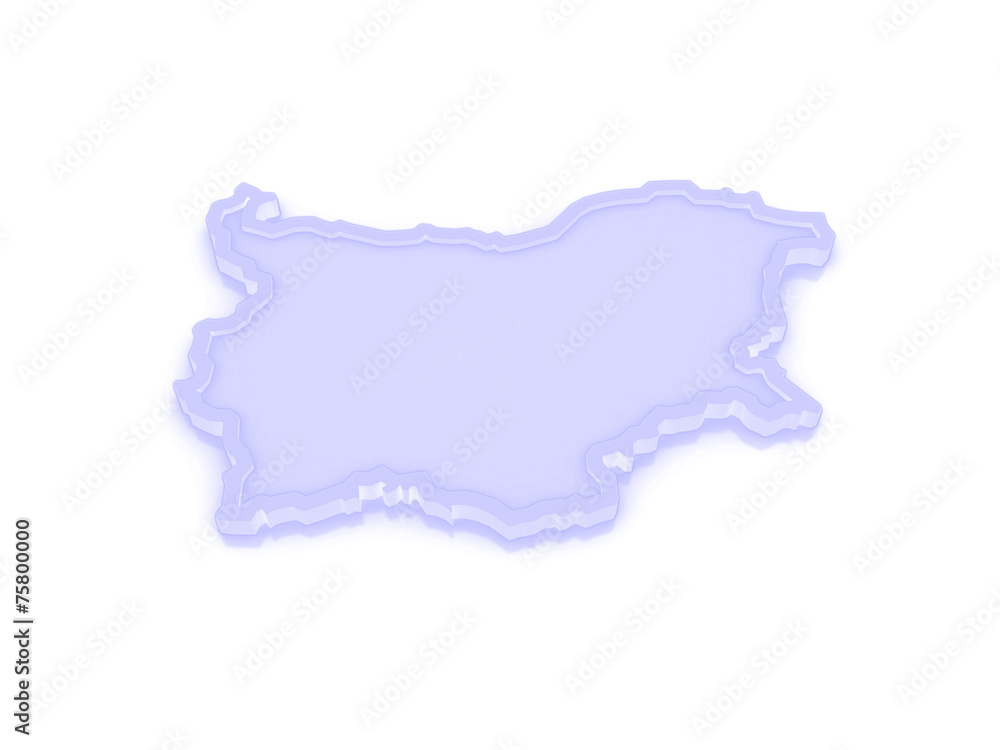 Three-dimensional map of Bulgaria. Three-dimensional map of Bulgaria.