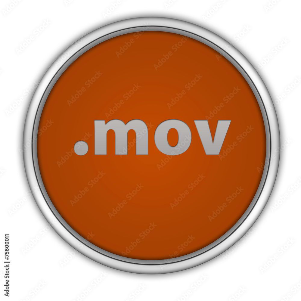 .mov circular icon on white background .mov circular icon on white background
