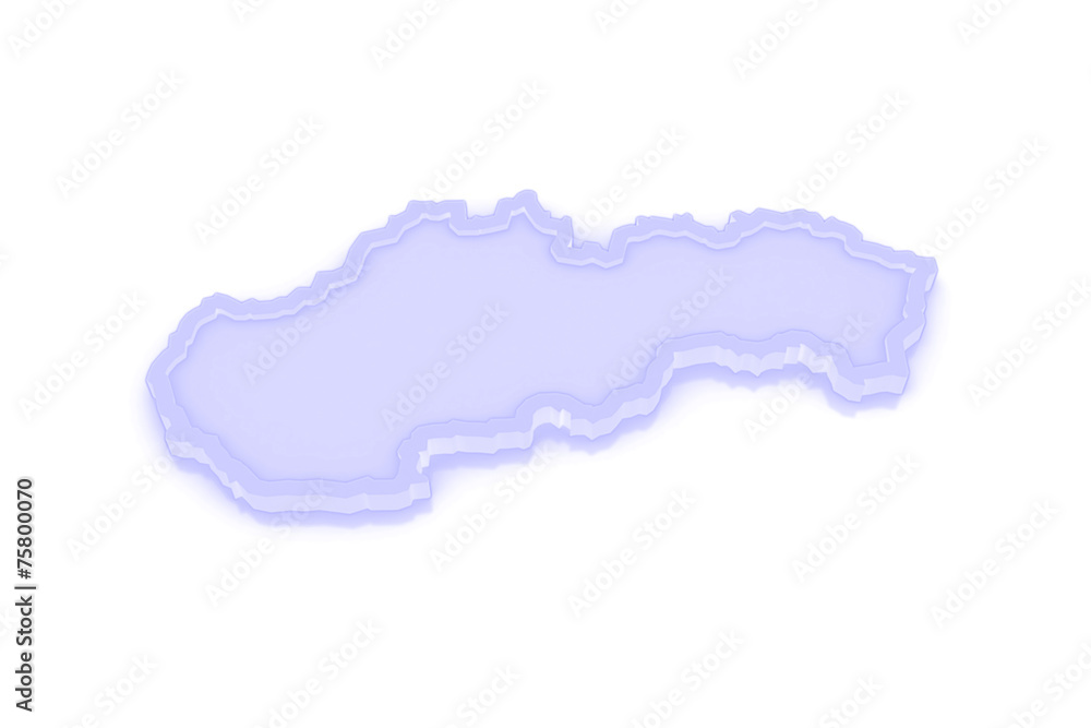 Three-dimensional map of Slovakia. Three-dimensional map of Slovakia.