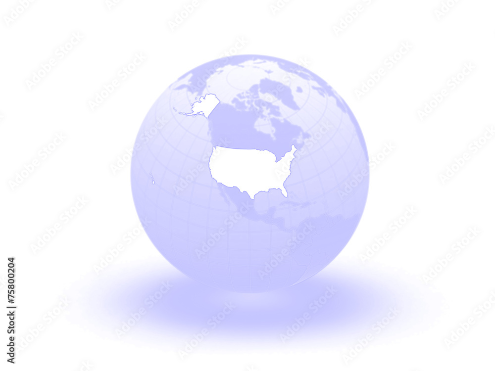 Globe. 3d. USA. Globe. 3d. USA.
