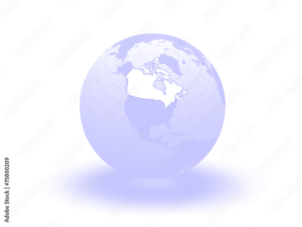 Globe. 3d. Canada.