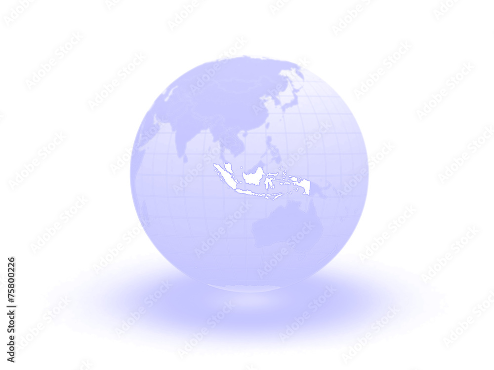 Globe. 3d. Indonesia.