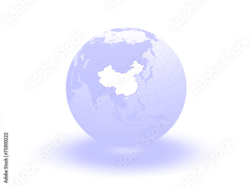 Globe. 3d. China.