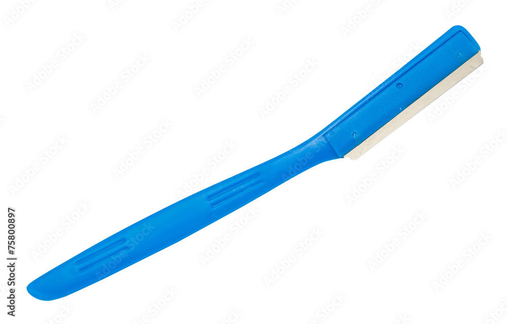 men hand holding disposable razor isolated on white men hand holding disposable razor isolated on white