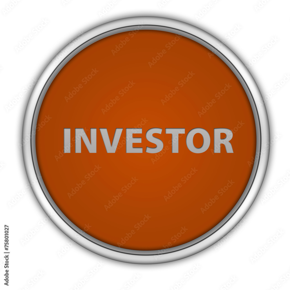Investor circular icon on white background Investor circular icon on white background