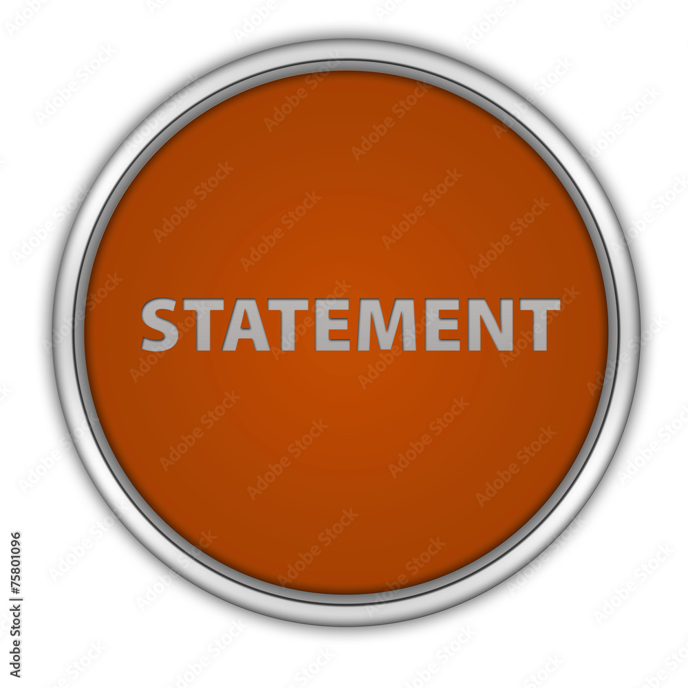Statement circular icon on white background Statement circular icon on white background
