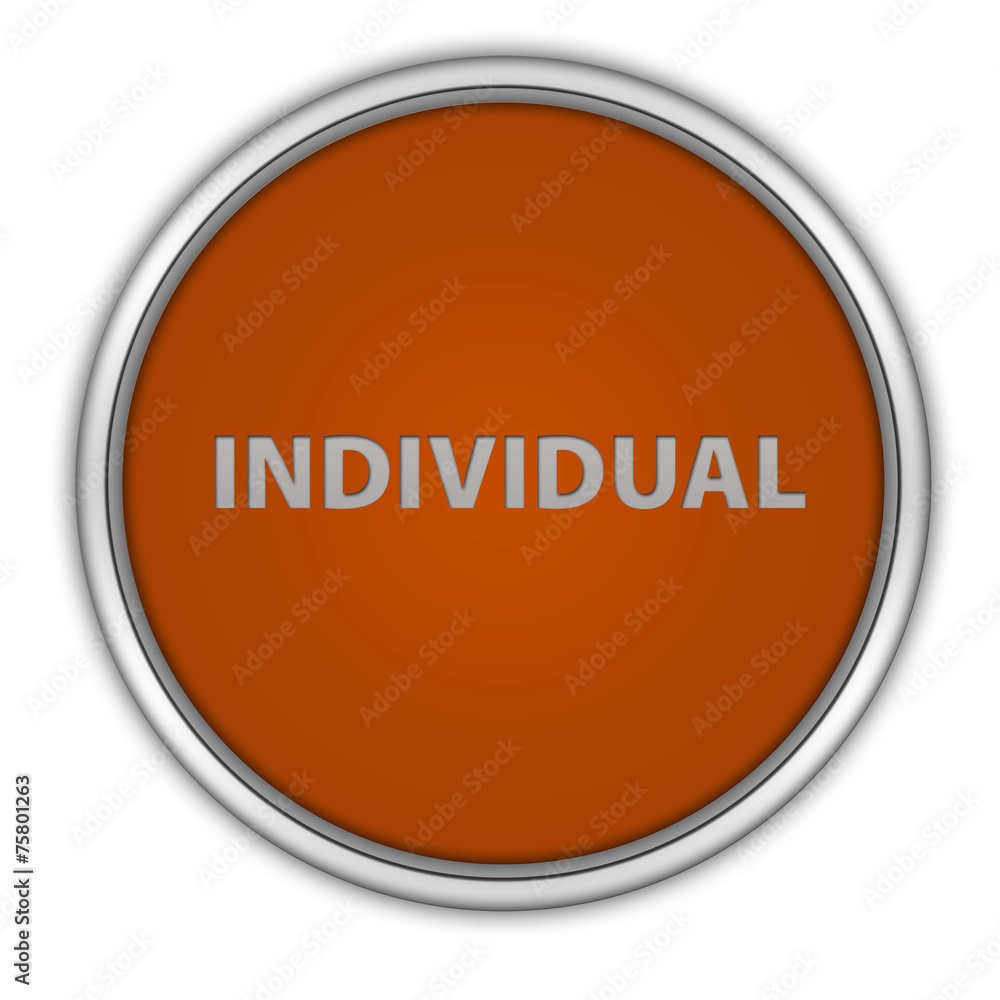 Individual circular icon on white background Individual circular icon on white background