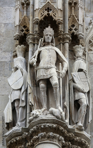 Photography Statue of saint at St Stephens Cathedral in Vienna