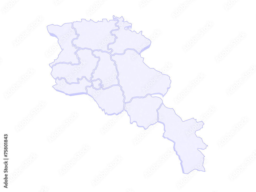 Map of Armenia.