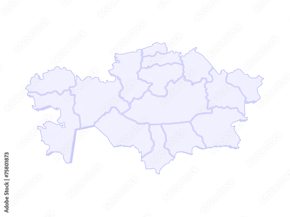 Map of Kazakhstan.