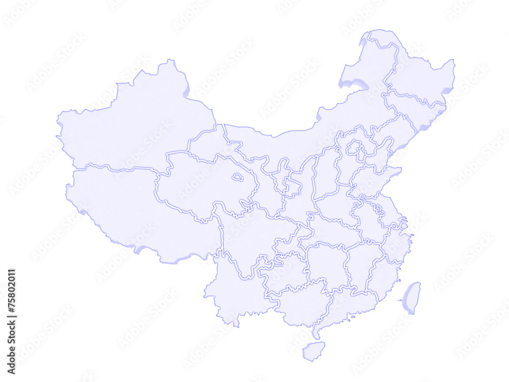 Fototapeta premium Map of China.